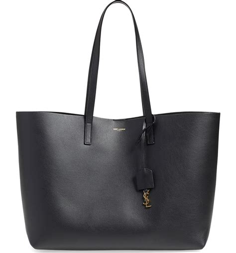 saint laurent leather shopping tote.